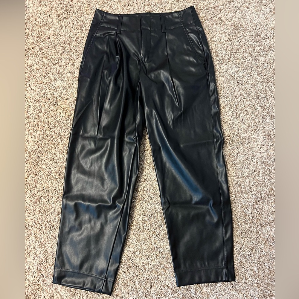 A New Day from Target. Size Small. Leather straight leg pants.